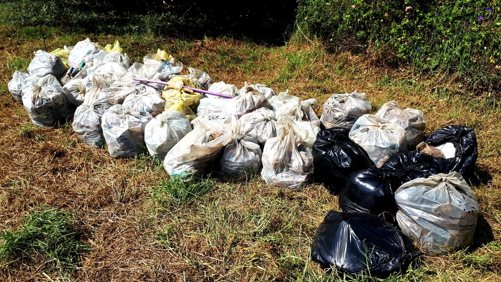 Many bags were filled with litter that came out of the Hennops River