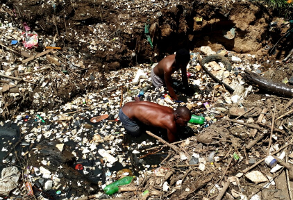 Deep in the Waste on the Riverside Park Hennops River Cleanup - helping clean our rivers in Gauteng